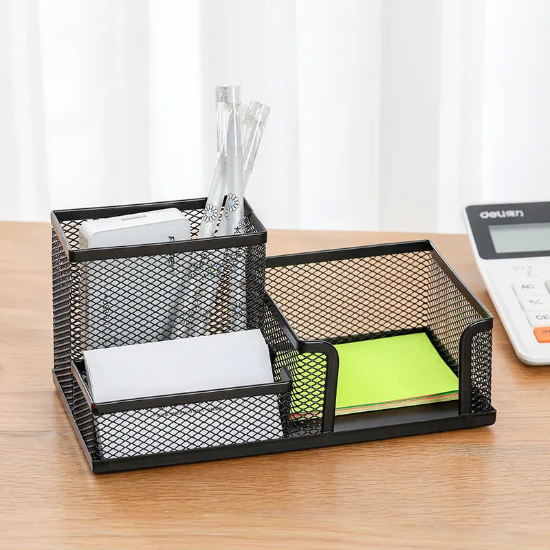 Multi-Functional Mesh Metal Desk Organizer