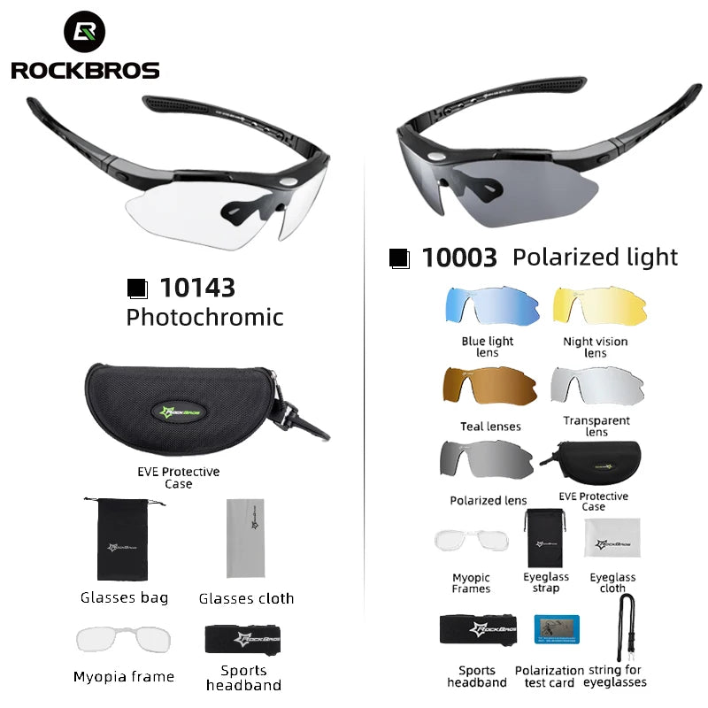 Photochromic Polarized Cycling Glasses Myopia Frame