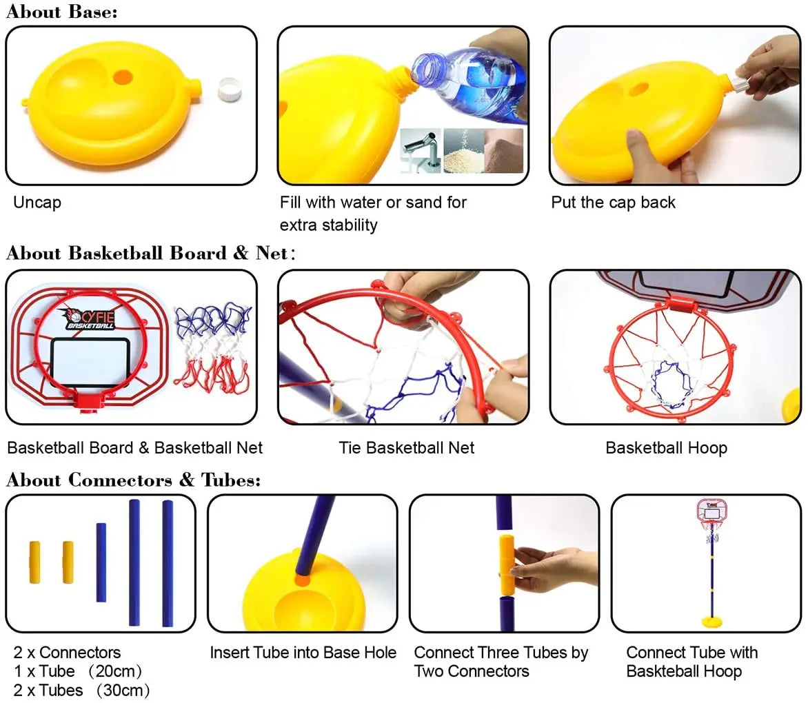 Kids Mini-Basket Ball Board Toy Set