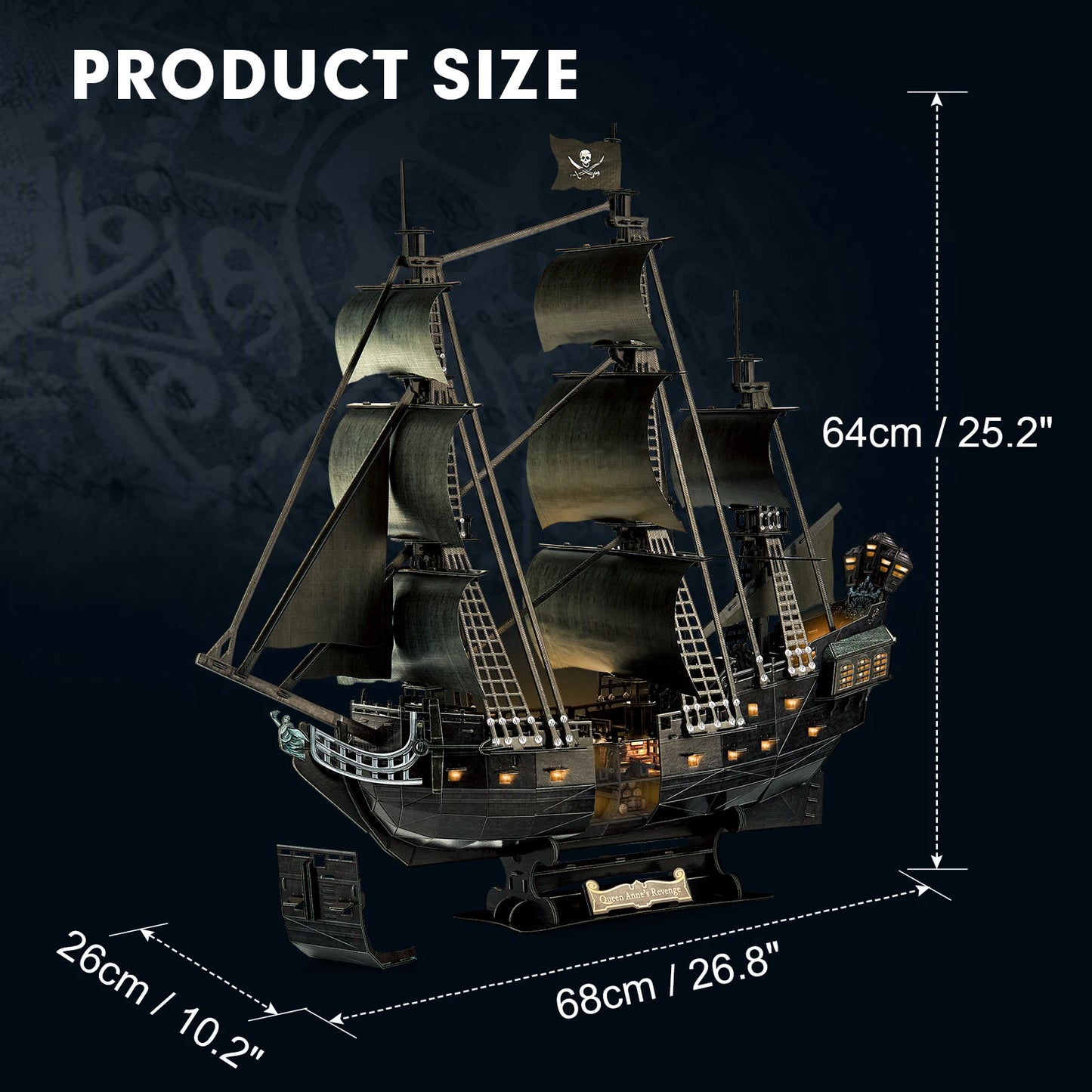 CubicFun Queen Anne's Revenge Pirate Ship Model Kit