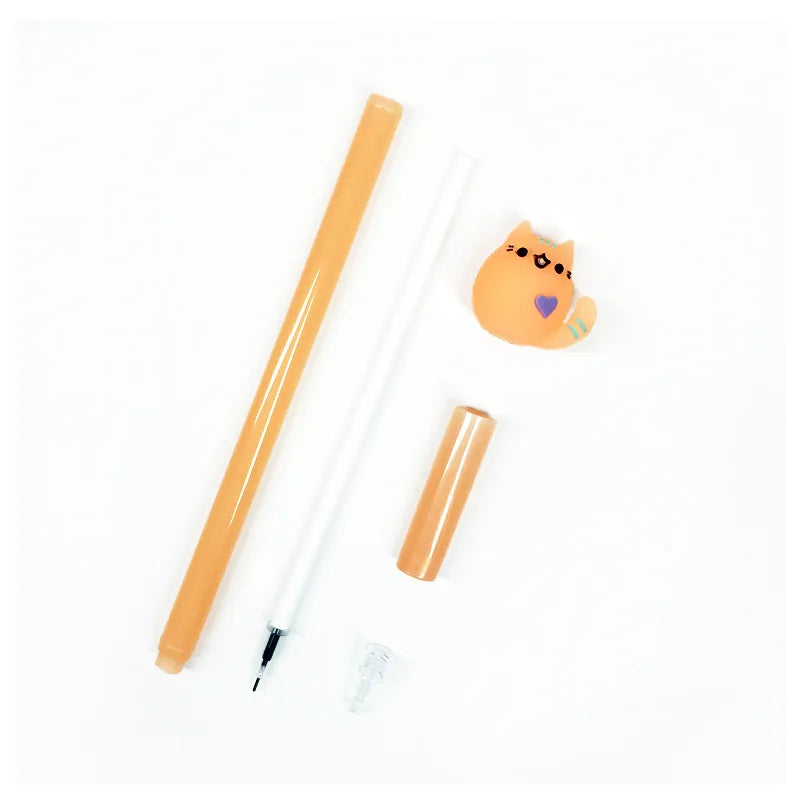 24 pcs Cute Student Pen Candy Color Cat