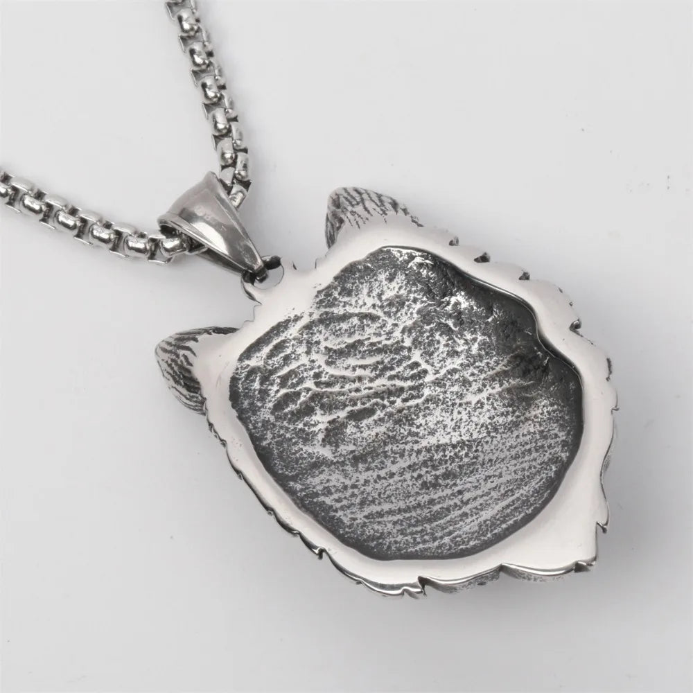 Wolf Stainless Steel Chain Pendant for Youth Adult