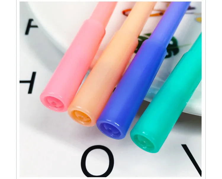 24 pcs Cute Student Pen Candy Color Cat