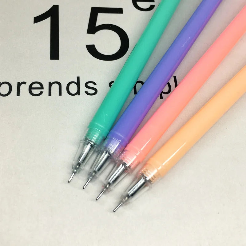 24 pcs Cute Student Pen Candy Color Cat