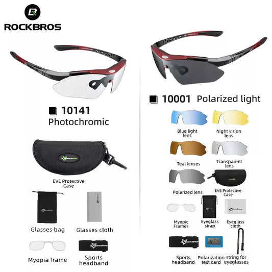 Photochromic Polarized Cycling Glasses Myopia Frame