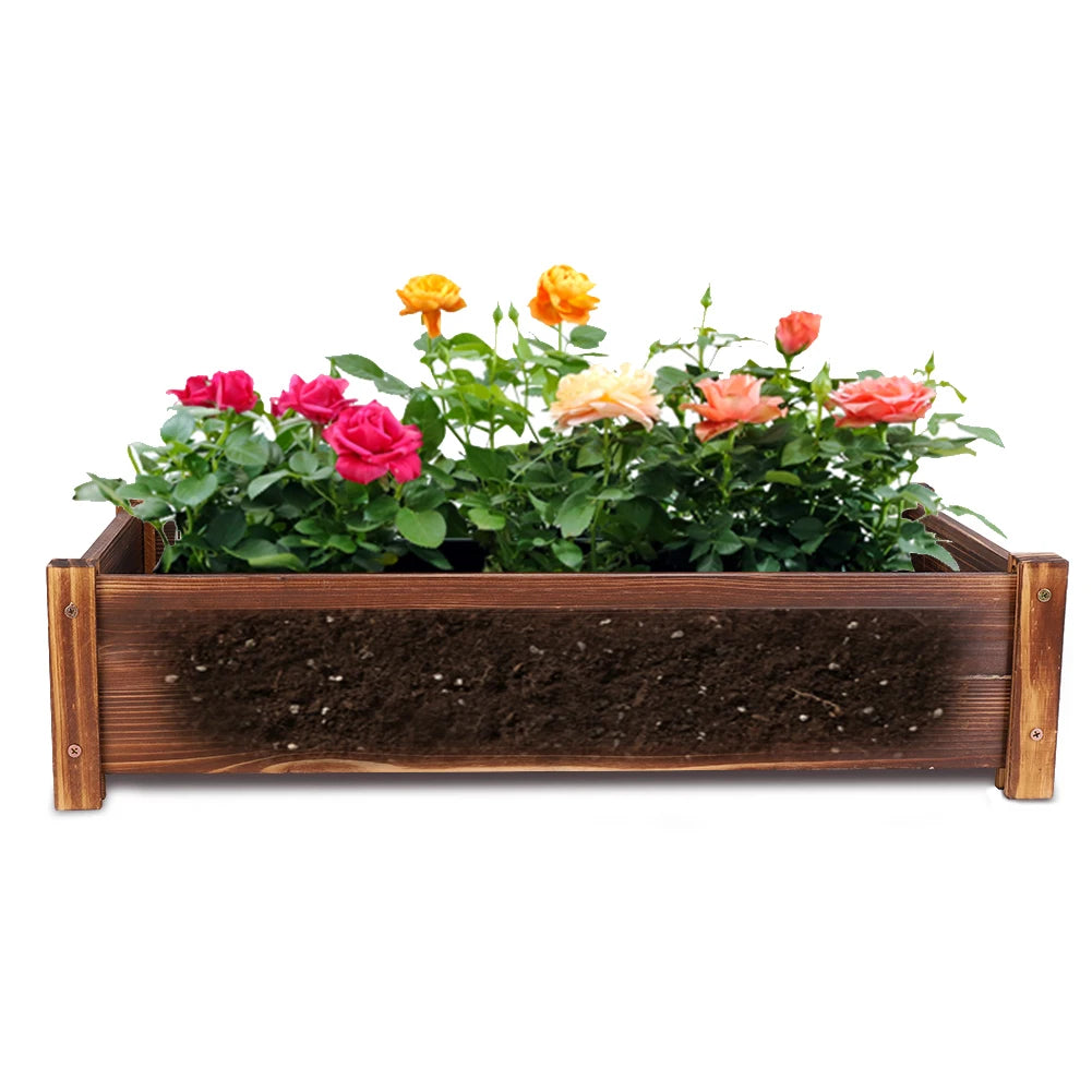 Large Rectangular Wood Planter Box