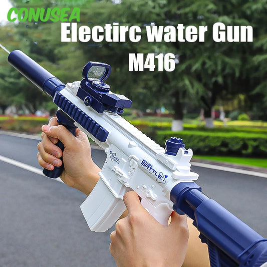 Electric Water Gun M416 Long Range Blue Pink