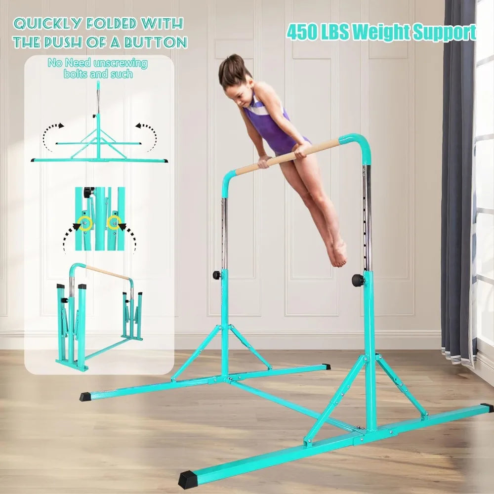 No Wobble Kids Gymnastics Bar, 6'x4' Open Base