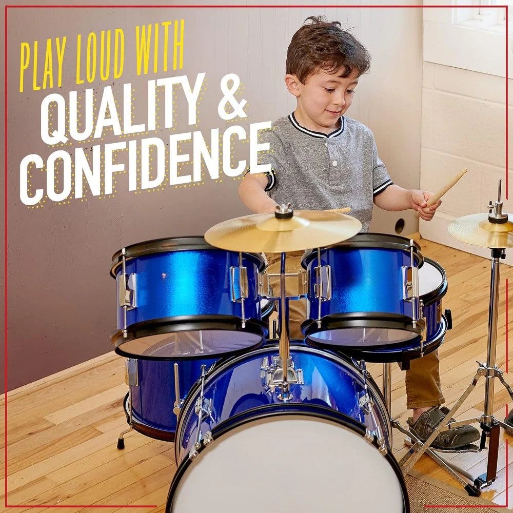 5 Piece Youth Drum Set for 5 to 12 Year Old