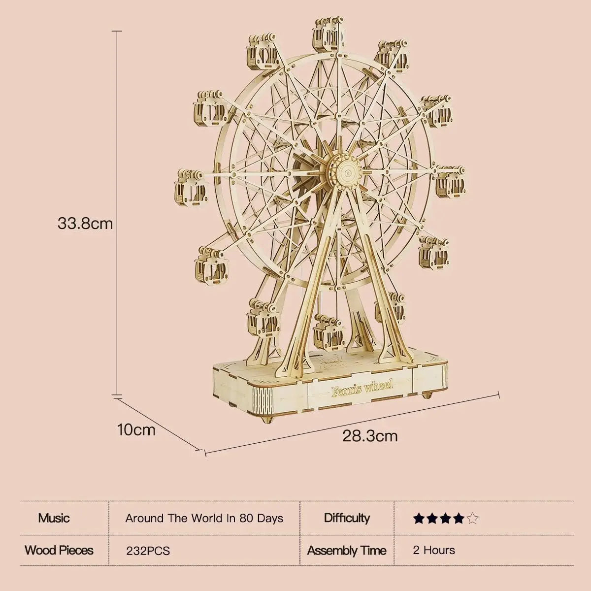 Ferris Wheel Music Model Kits 3D Wooden Puzzle