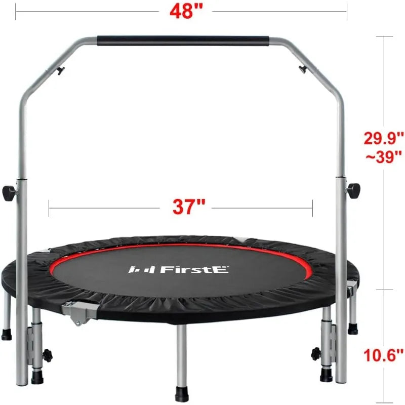 48" Foldable Trampoline with 4 Adjustable Heights