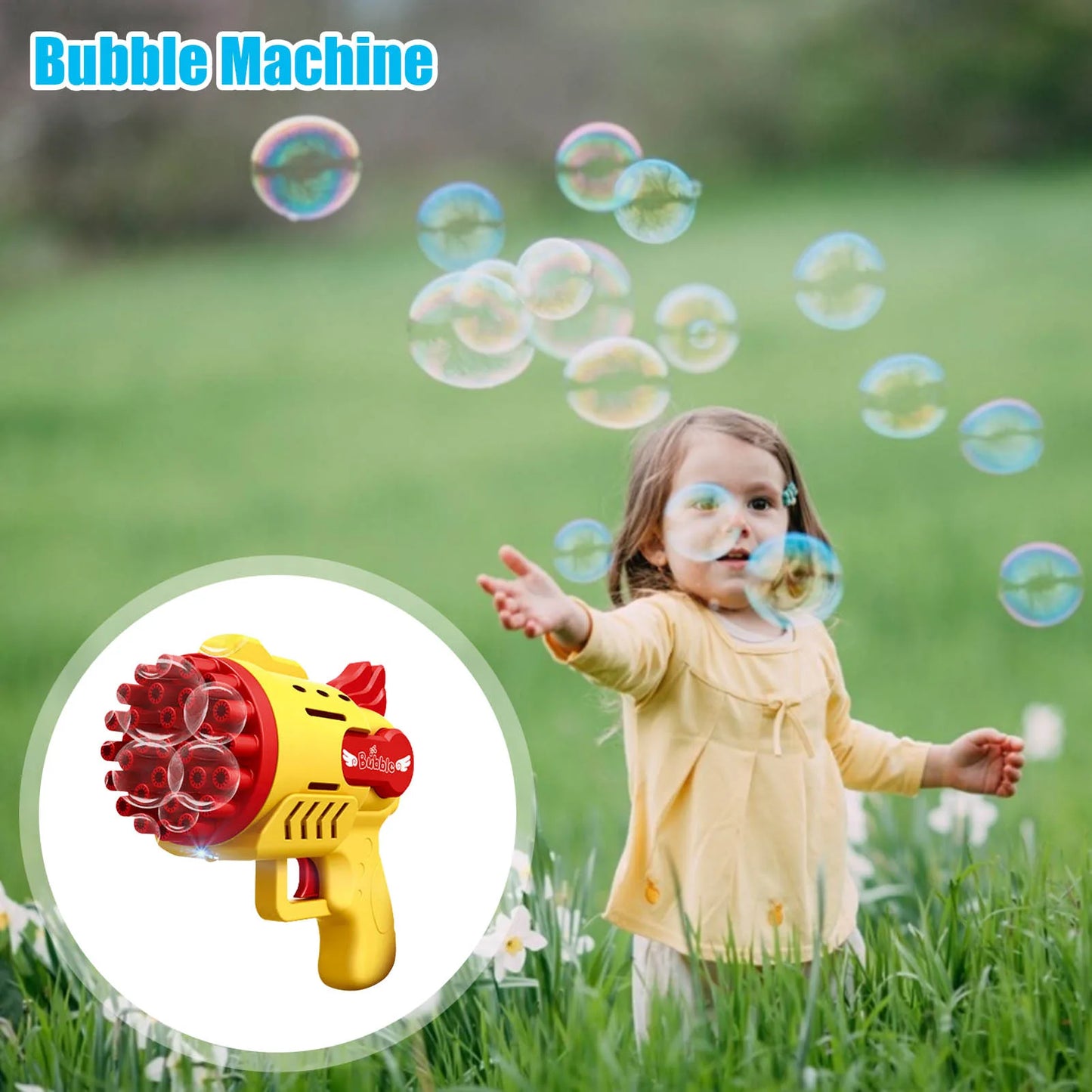 Electric Automatic Machine Bubble Gun for Kids