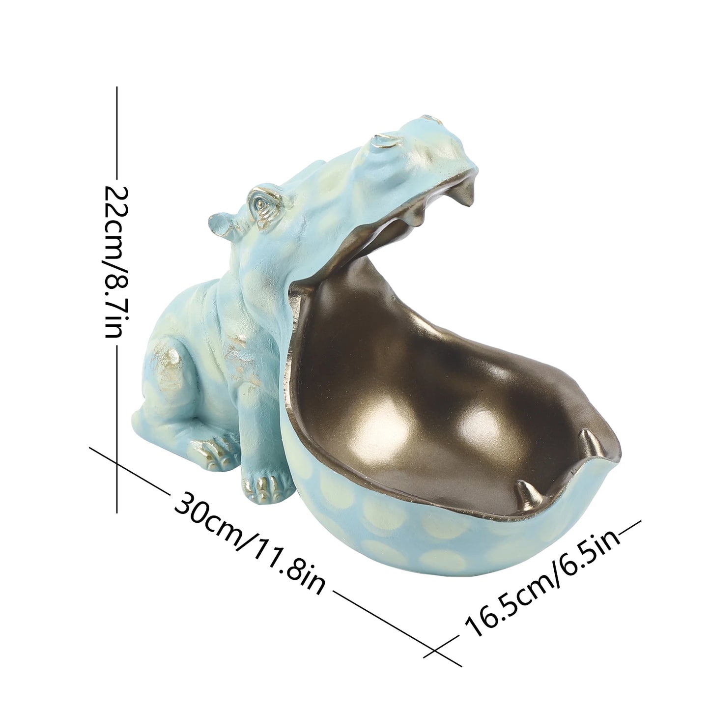 Resin Hippopotamus Essentials & Trinkets Holder for Desk