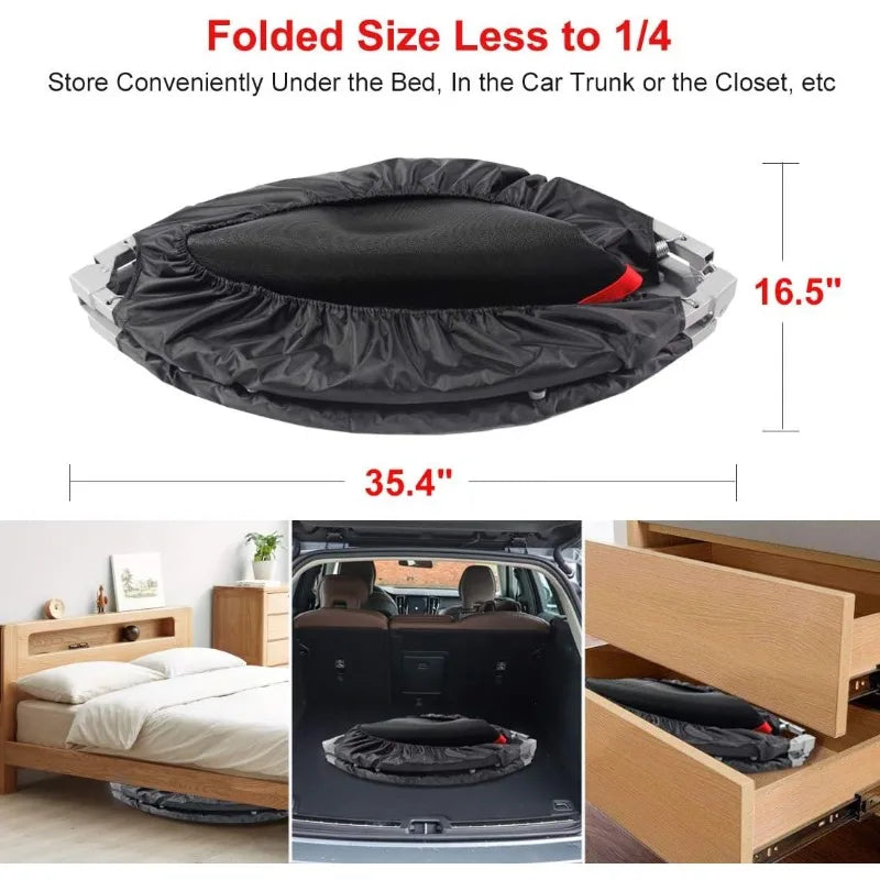 48" Foldable Trampoline with 4 Adjustable Heights