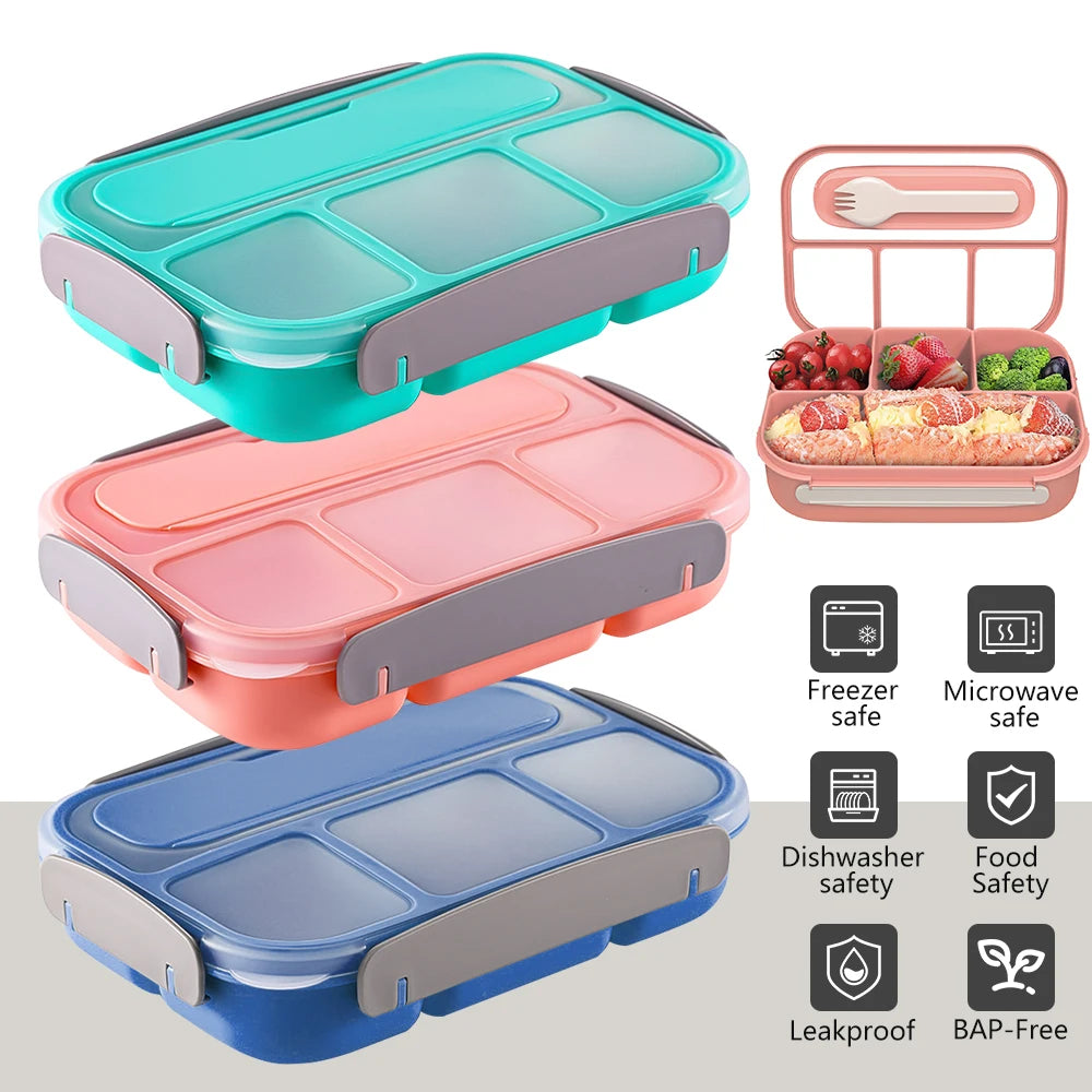 Lunch Box w/Spoon Dinnerware -School or Work