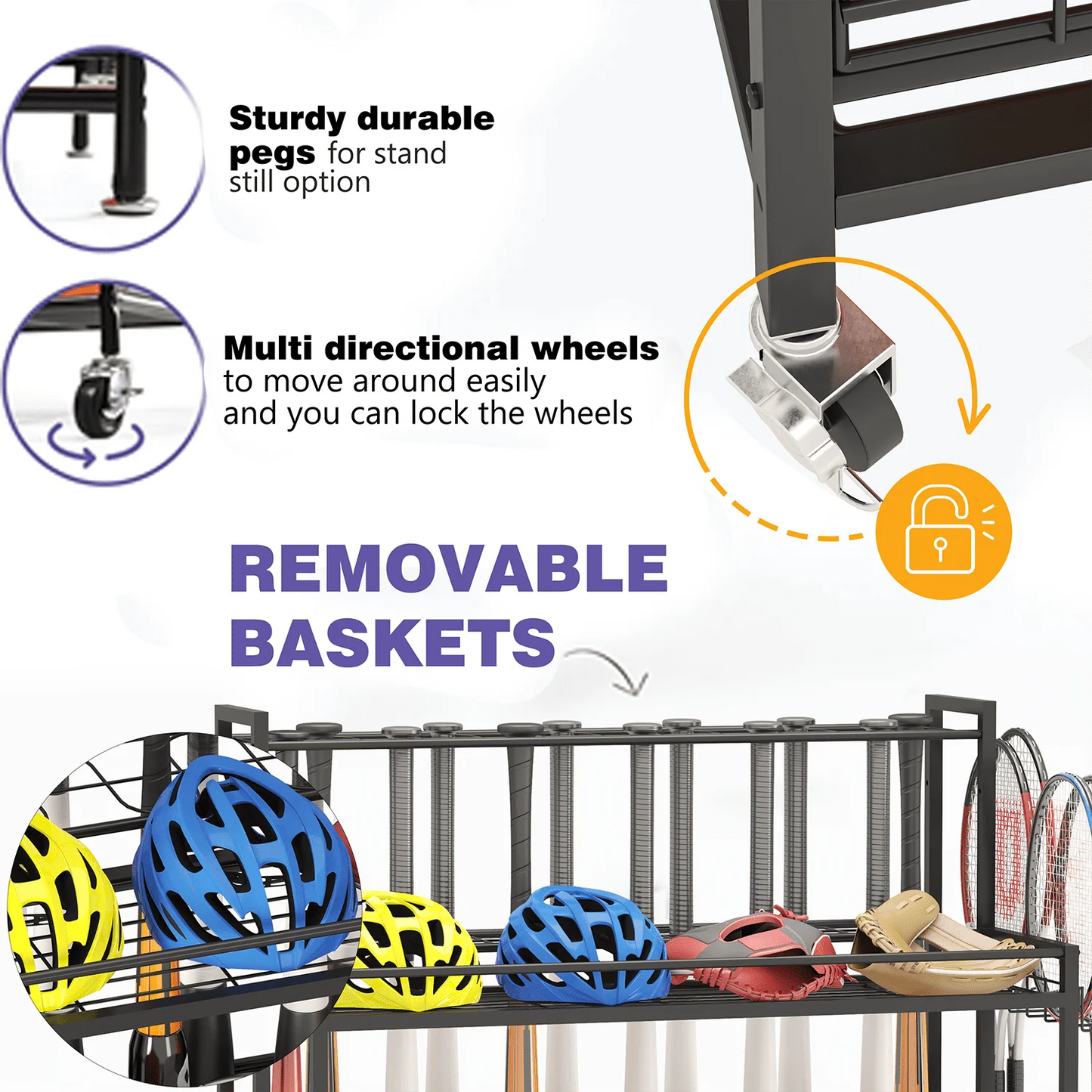 Sports Equipment Storage & Organizer