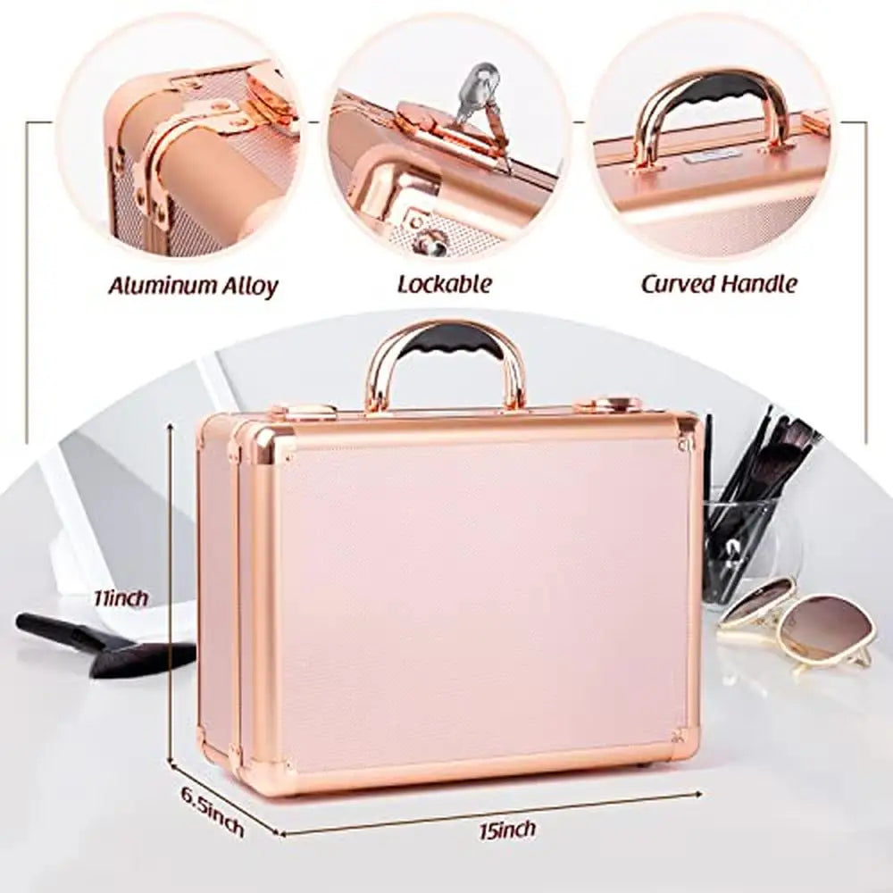 Stylish Makeup Box with LED Lights and Mirror