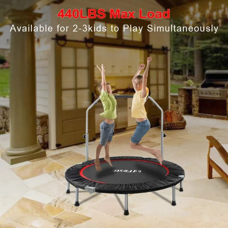 48" Foldable Trampoline with 4 Adjustable Heights