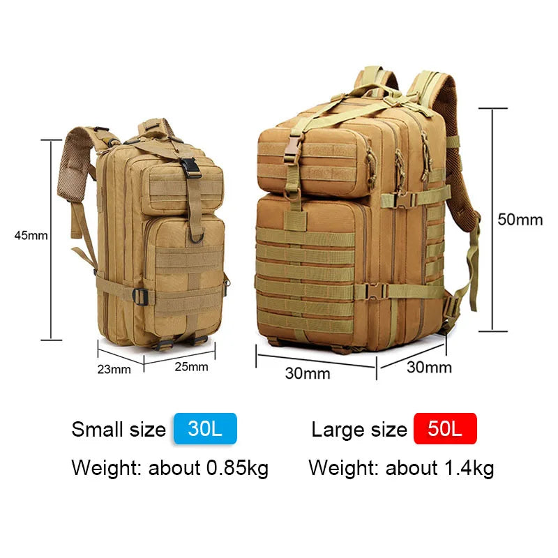 Military Style Camping-Tactical-Travel Backpack