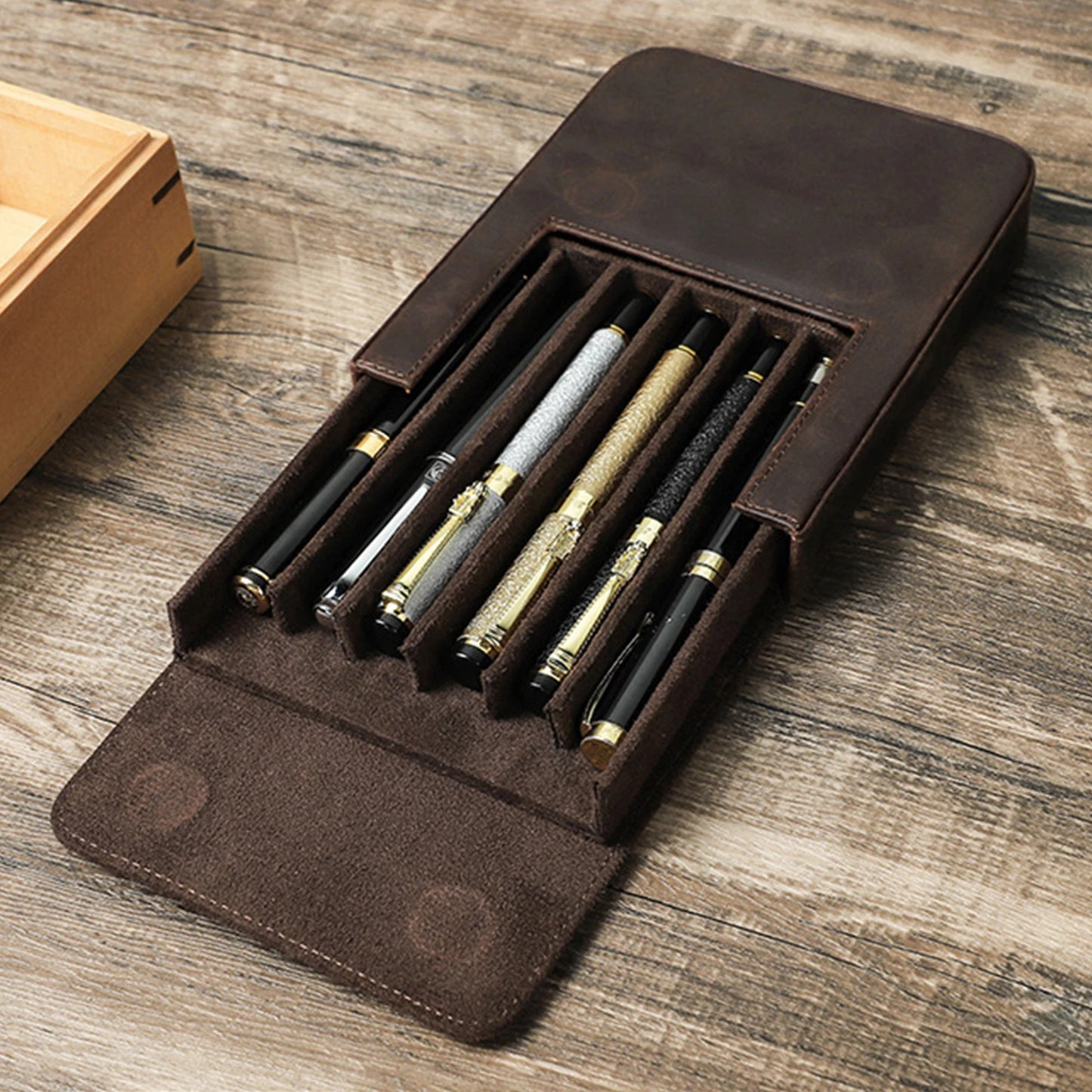 Genuine Leather Pen Case Kid-Teen-Adult