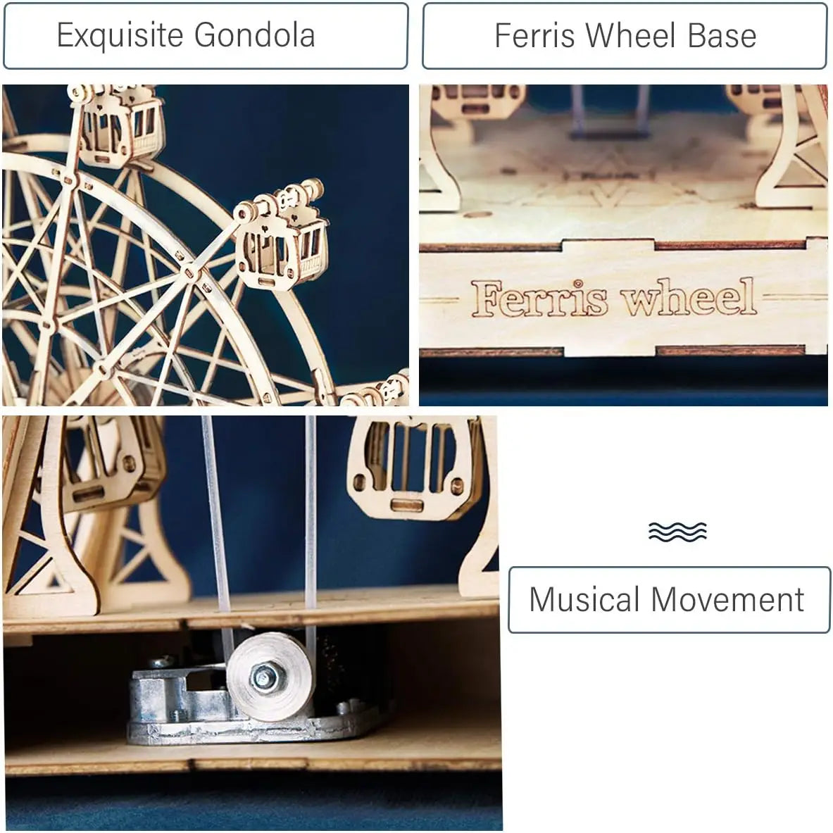 Ferris Wheel Music Model Kits 3D Wooden Puzzle