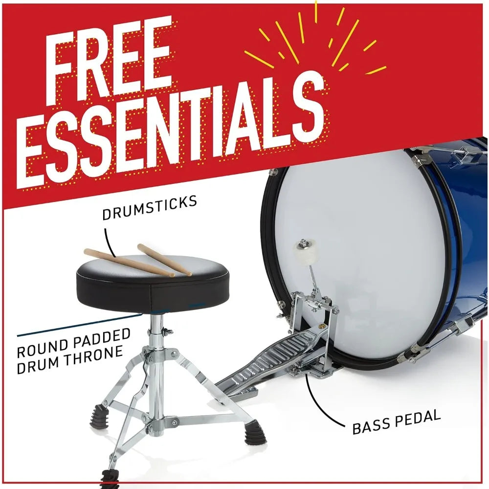 5 Piece Youth Drum Set for 5 to 12 Year Old