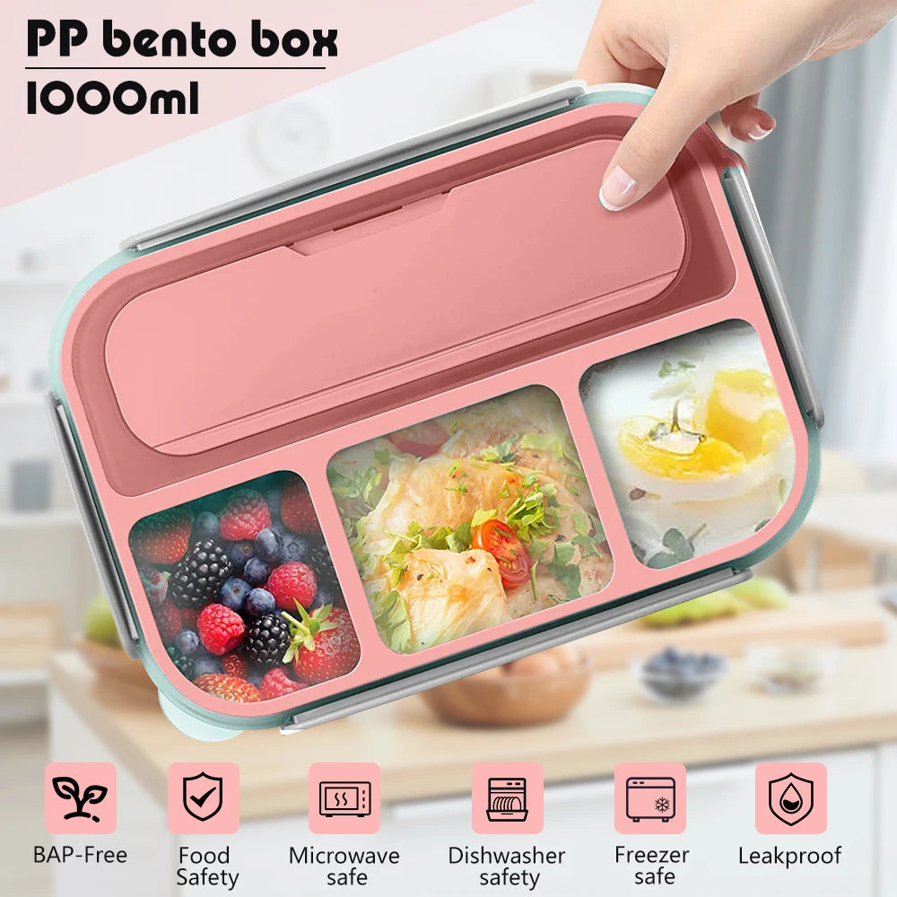 Lunch Box w/Spoon Dinnerware -School or Work