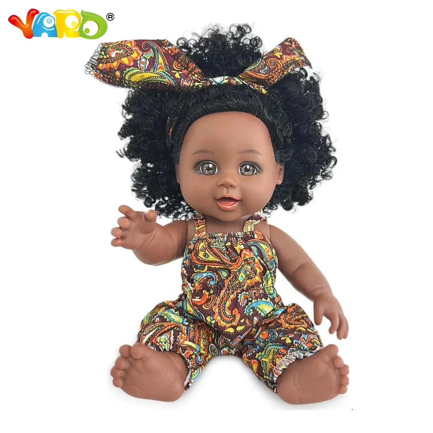 African Girl Doll with Dress 10-inch