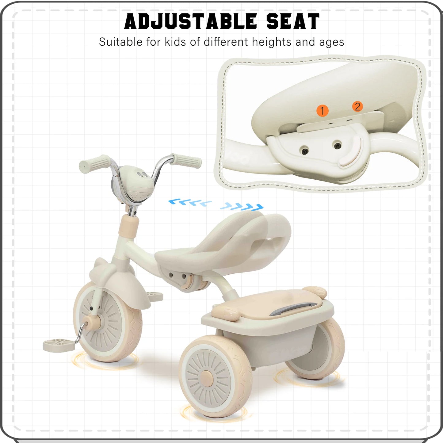 Foldable Tricycle Trike Ages1-5 Years