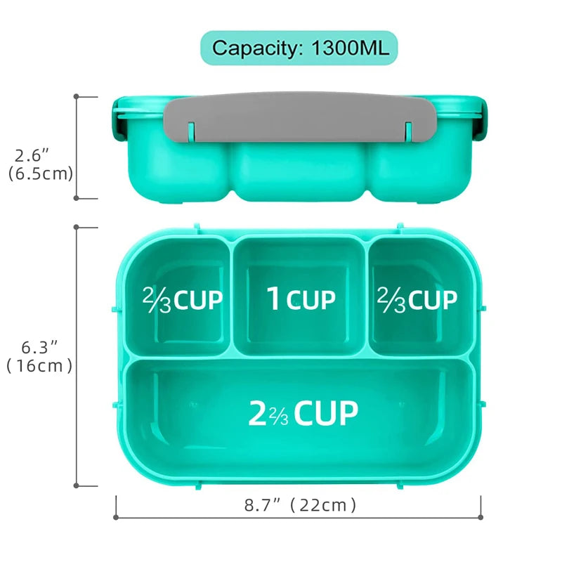 Lunch Box w/Spoon Dinnerware -School or Work