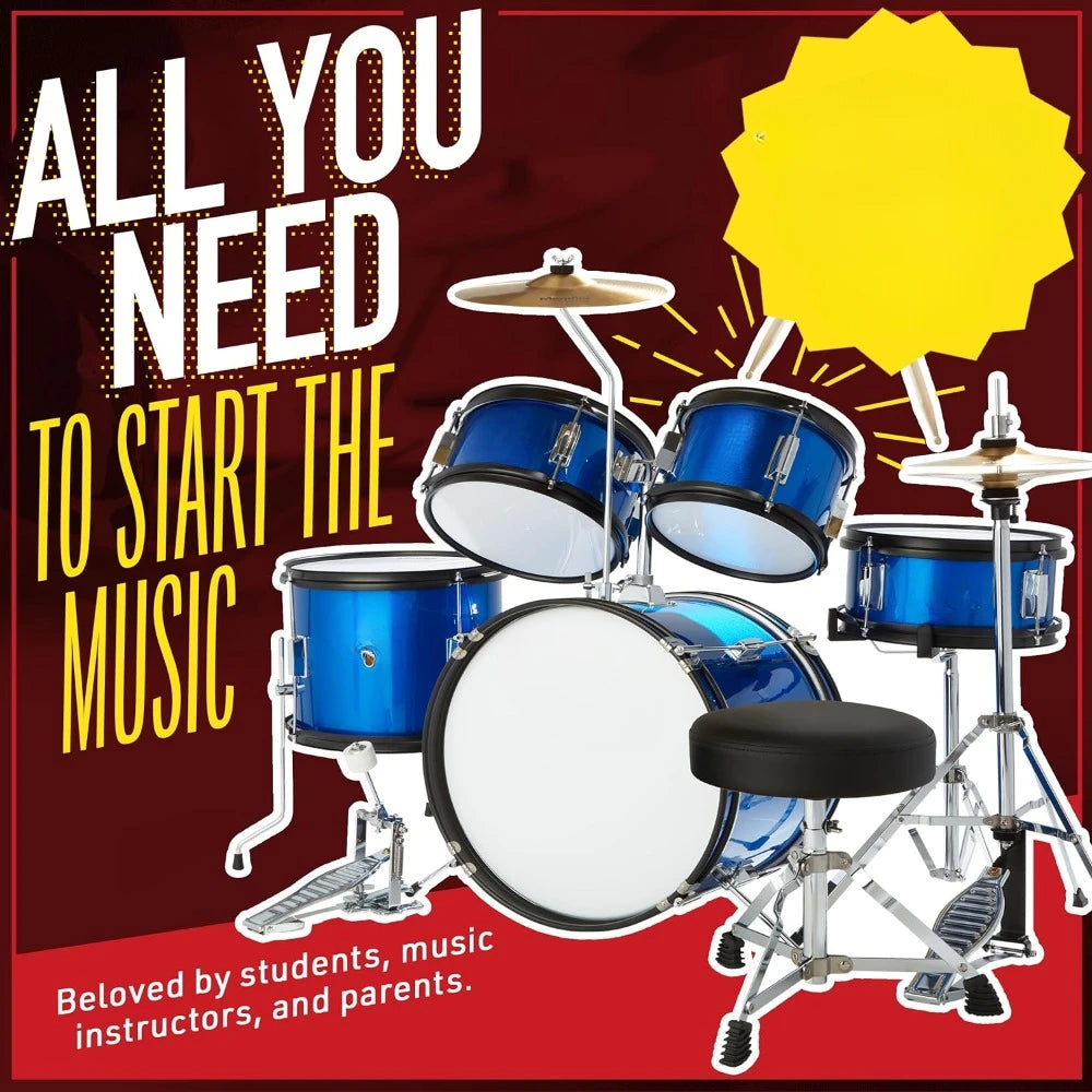 5 Piece Youth Drum Set for 5 to 12 Year Old