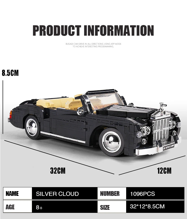 Model Car Block Set: 1964 RR Sliver Cloud