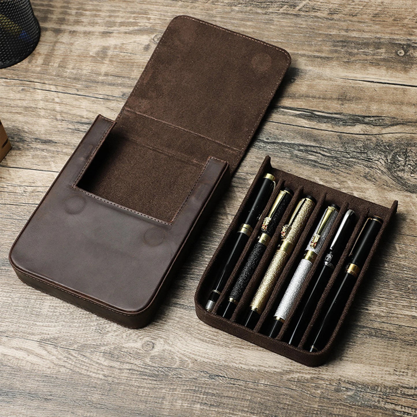 Genuine Leather Pen Case Kid-Teen-Adult