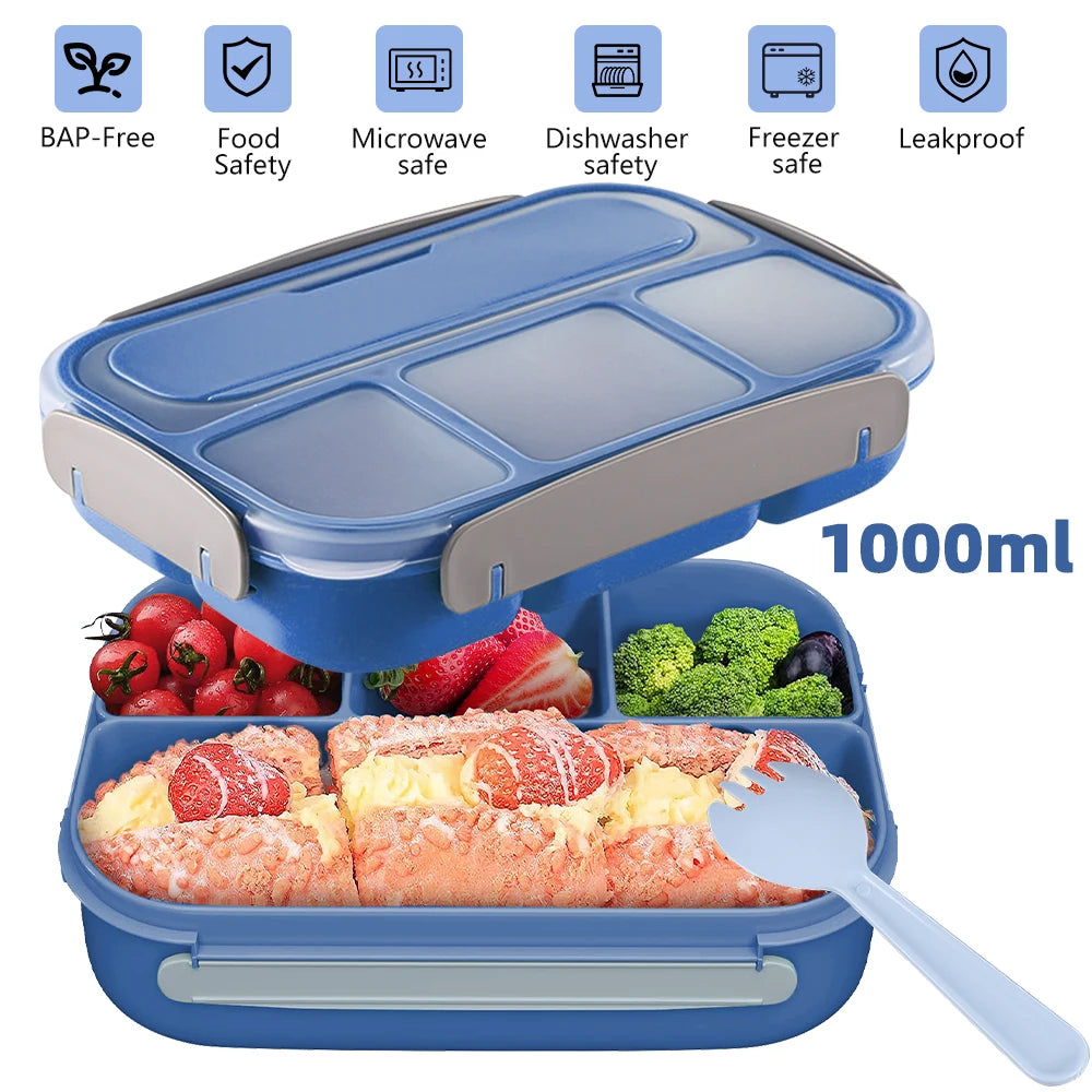 Lunch Box w/Spoon Dinnerware -School or Work