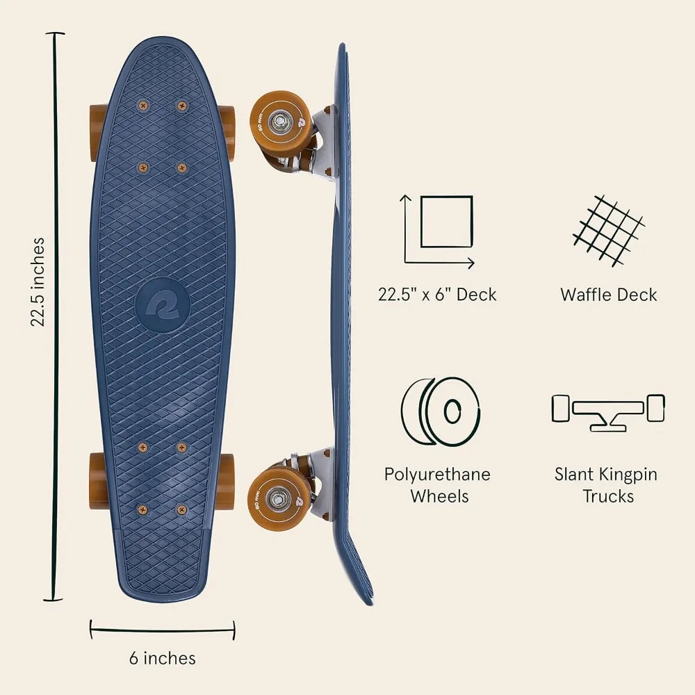 Mini Cruiser Skateboard  27" Classic Retro