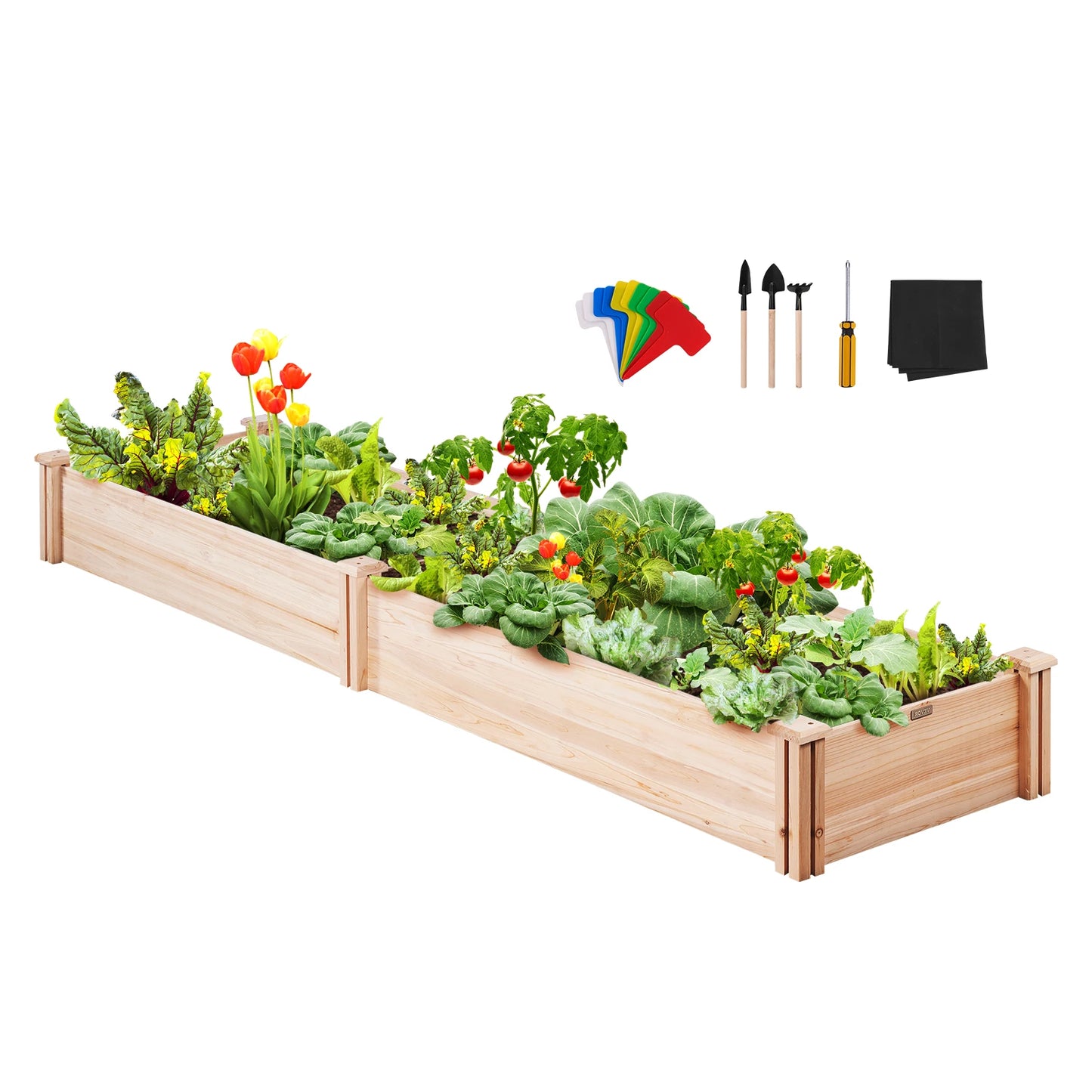 Raised Wooden Garden Planter Box